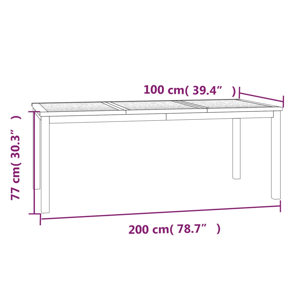 Set da Pranzo per Giardino 3 pz in Legno Massello di Teak | homemem39