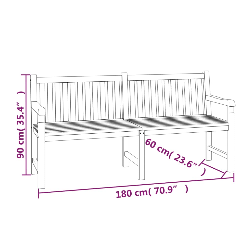 Set da Pranzo per Giardino 4 pz in Legno Massello di Teak | homemem39