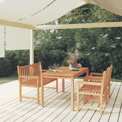 Set da Pranzo per Giardino 4 pz in Legno Massello di Teak | homemem39