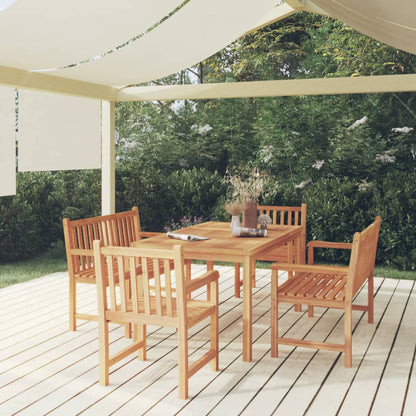 Set da Pranzo per Giardino 5 pz in Legno Massello di Teak | homemem39
