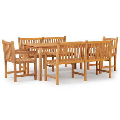 Set da Pranzo per Giardino 5 pz in Legno Massello di Teak | homemem39