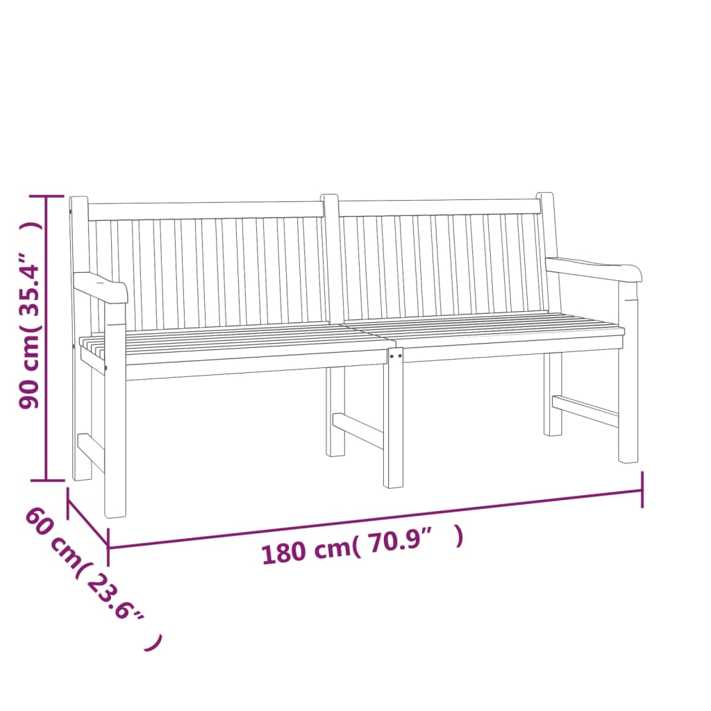 Set da Pranzo per Giardino 4 pz in Legno Massello di Teak | homemem39