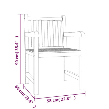 Set da Pranzo per Giardino 4 pz in Legno Massello di Teak | homemem39