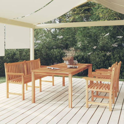 Set da Pranzo per Giardino 4 pz in Legno Massello di Teak | homemem39