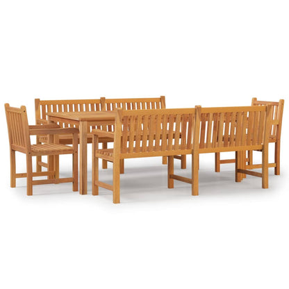 Set da Pranzo per Giardino 5 pz in Legno Massello di Teak | homemem39