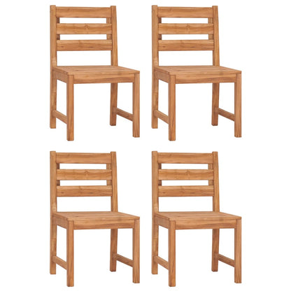 Sedie da Giardino 4 pz il Legno Massello di Teak - homemem39