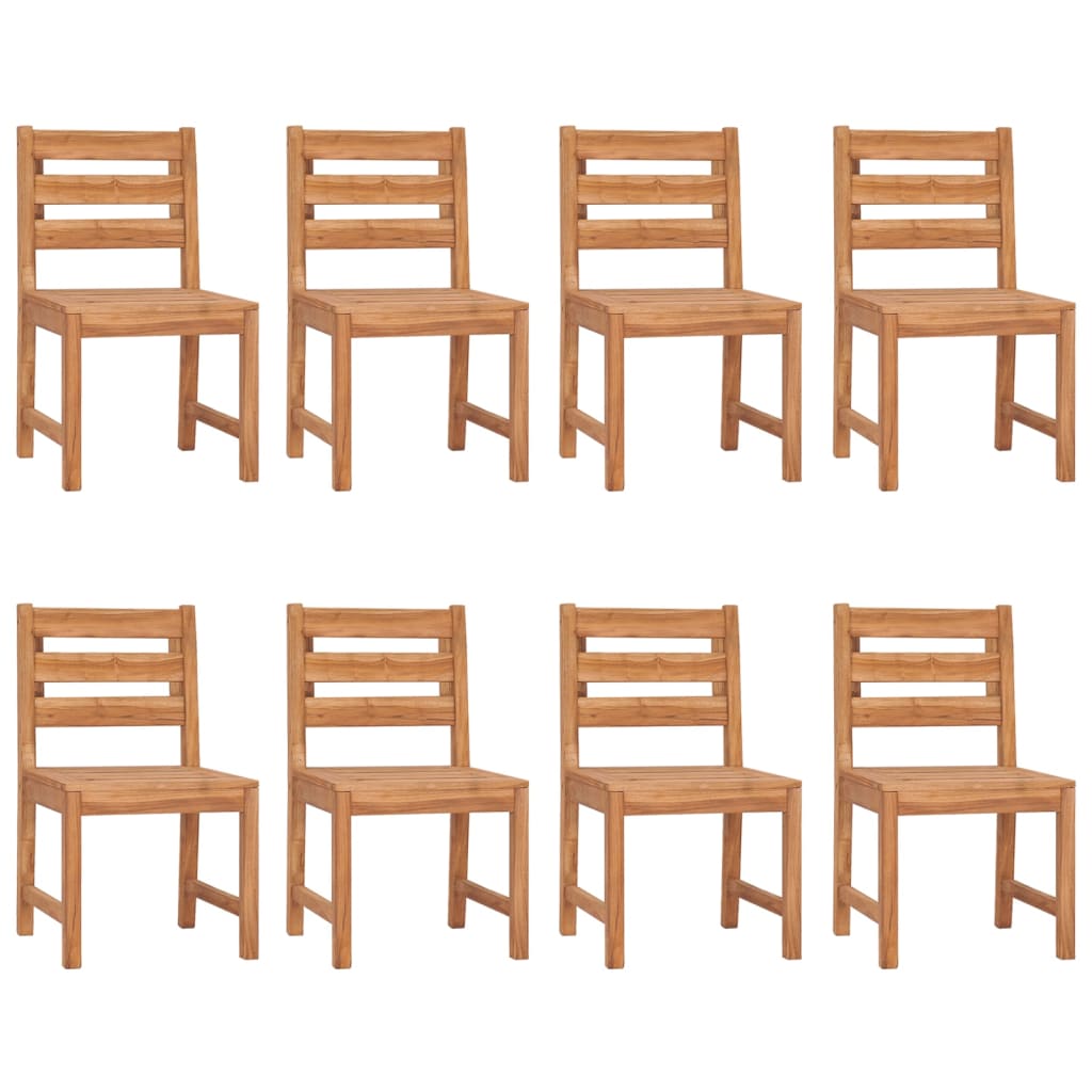 Sedie da Giardino 8 pz in Legno Massello di Teak - homemem39