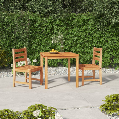 Set da Pranzo per Giardino 3 pz in Legno Massello di Teak - homemem39