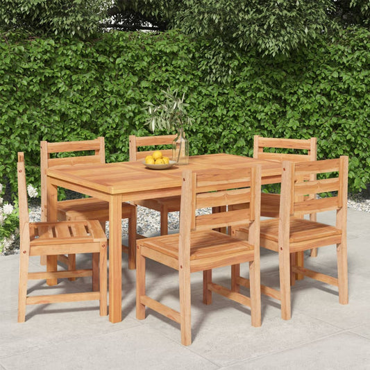Set da Pranzo da Giardino 7 pz in Legno Massello di Teak - homemem39