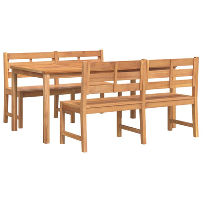 Set da Pranzo per Giardino 3 pz in Legno Massello di Teak | homemem39