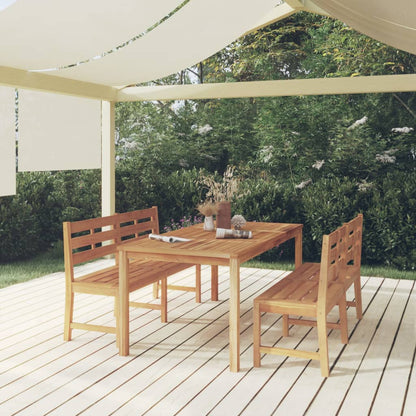 Set da Pranzo per Giardino 3 pz in Legno Massello di Teak | homemem39