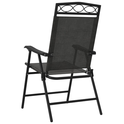 Sedie Giardino Pieghevoli 4 pz Grigio Mélange Acciaio Textilene - homemem39