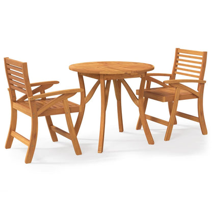 Set da Pranzo per Giardino 3 pz in Legno Massello di Acacia | homemem39