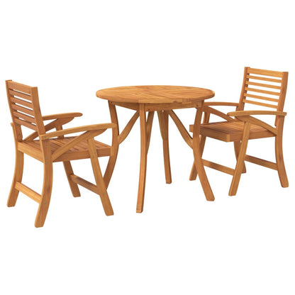 Set da Pranzo per Giardino 3 pz in Legno Massello di Acacia | homemem39