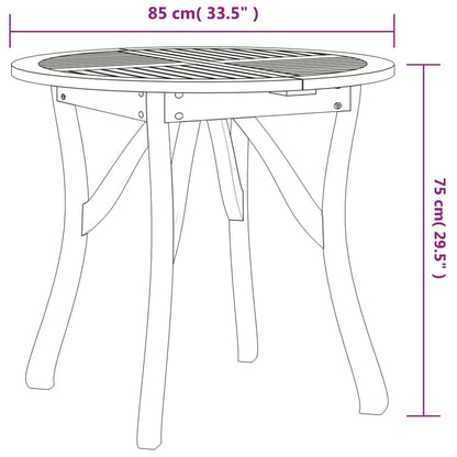 Set da Pranzo per Giardino 3 pz in Legno Massello di Acacia | homemem39