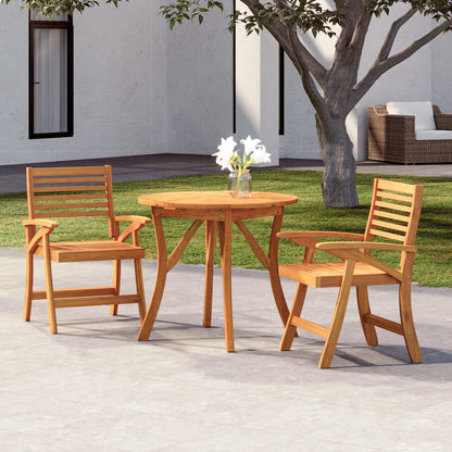 Set da Pranzo per Giardino 3 pz in Legno Massello di Acacia | homemem39