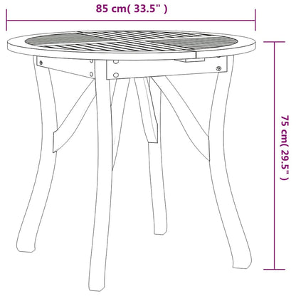 Set da Pranzo per Giardino 5 pz in Legno Massello di Acacia | homemem39