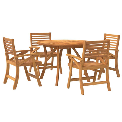 Set da Pranzo per Giardino 5 pz in Legno Massello di Acacia | homemem39