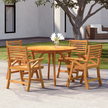 Set da Pranzo per Giardino 5 pz in Legno Massello di Acacia | homemem39