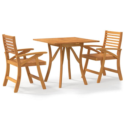 Set da Pranzo per Giardino 3 pz in Legno Massello di Acacia | homemem39