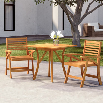 Set da Pranzo per Giardino 3 pz in Legno Massello di Acacia | homemem39