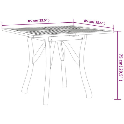 Set da Pranzo per Giardino 5 pz in Legno Massello di Acacia | homemem39