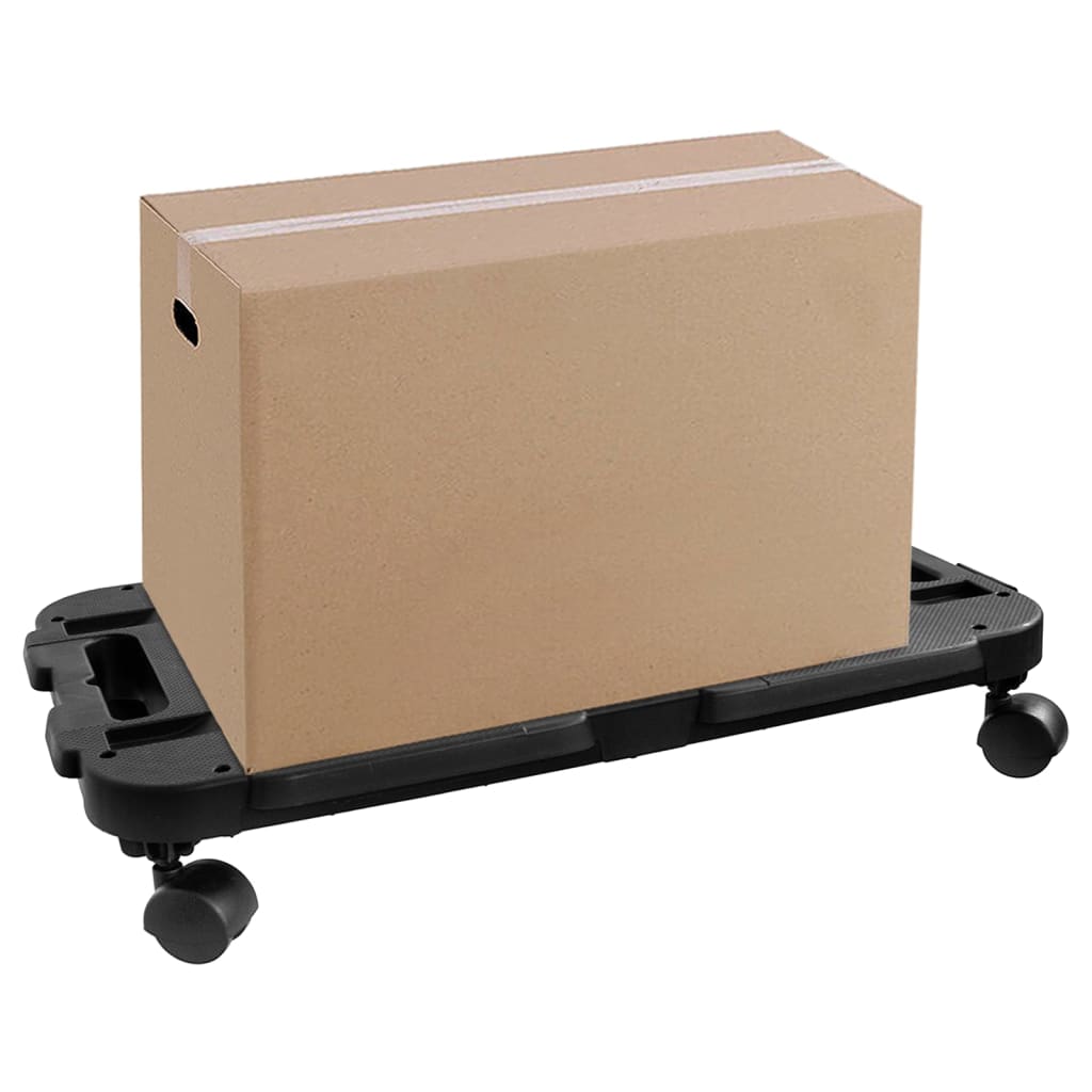 Pedane di Trasporto 2 pz Nere in Polipropilene 200 kg | homemem39