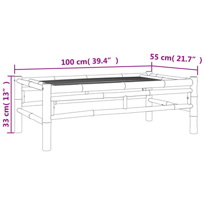 Set Salotto da Giardino 5pz con Cuscini Grigio Scuro Bambù | homemem39