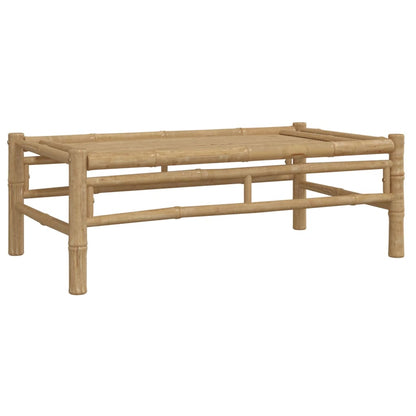 Set Salotto da Giardino 5pz con Cuscini Bianco Crema in Bambù | homemem39