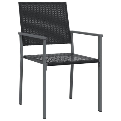 Sedie da Giardino 2 pz Nere 54x62,5x89 cm in Polyrattan - homemem39