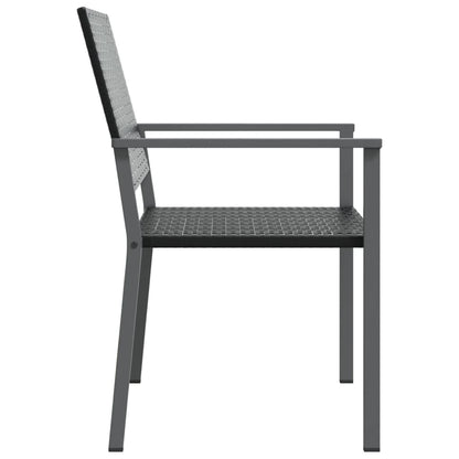 Sedie da Giardino 2 pz Nere 54x62,5x89 cm in Polyrattan - homemem39