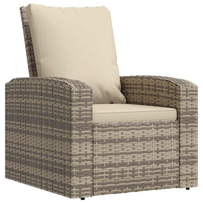 Poltrona Reclinabile Giardino Cuscini Marrone Chiaro Polyrattan | homemem39