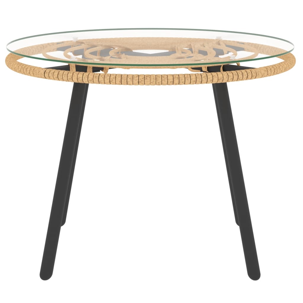 Set Salotto da Giardino 3 pz con Cuscini Beige in Polyrattan - homemem39