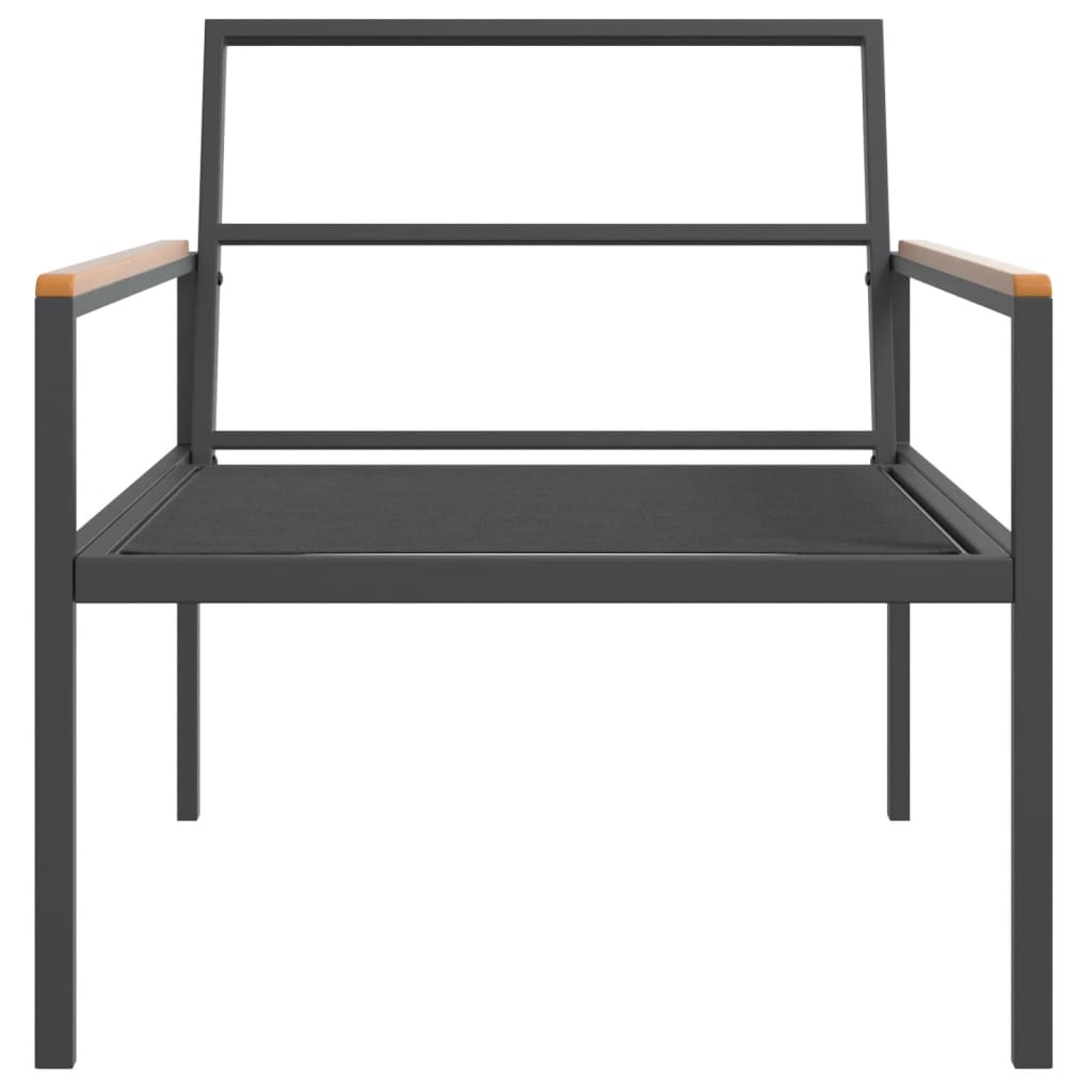 Set Salotto da Giardino 3 pz con Cuscini in Acciaio Antracite | homemem39