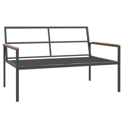 Set Salotto da Giardino 3 pz con Cuscini in Acciaio Antracite | homemem39
