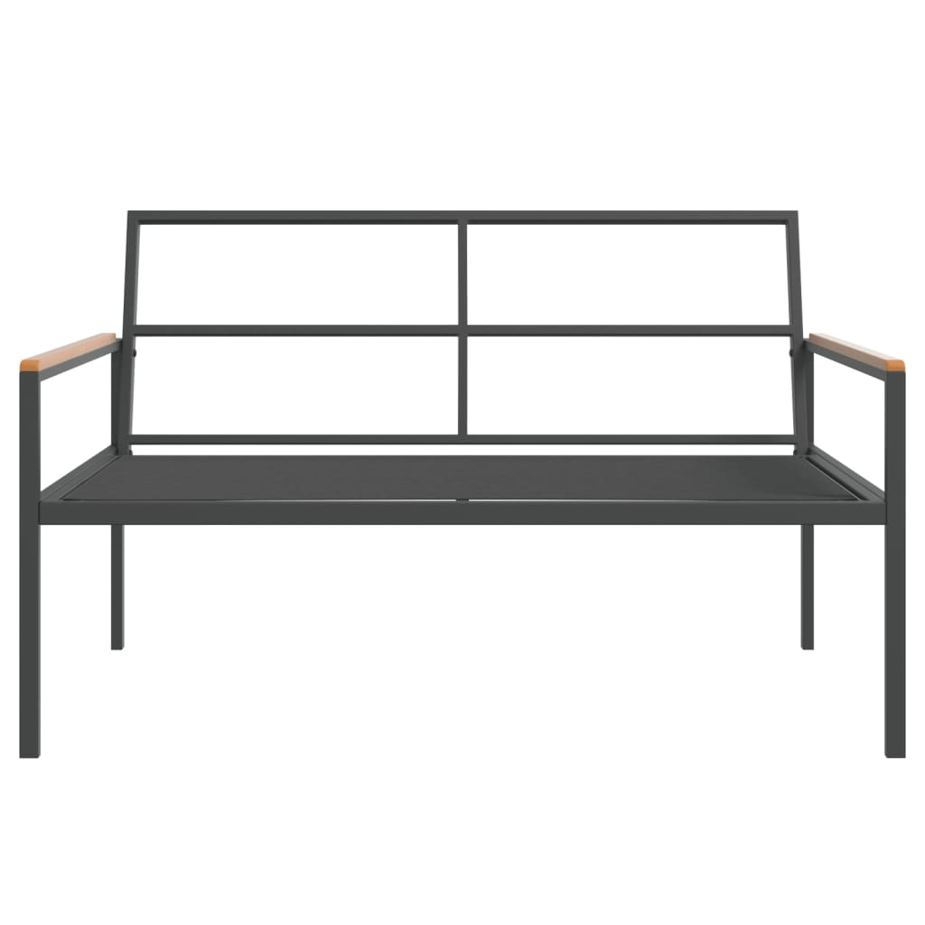 Set Salotto da Giardino 3 pz con Cuscini in Acciaio Antracite | homemem39