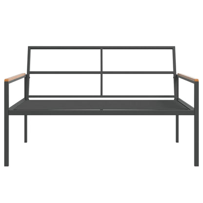 Set Salotto da Giardino 3 pz con Cuscini in Acciaio Antracite | homemem39
