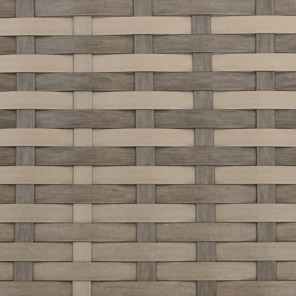 Poltrona da Giardino con Poggiapiedi Polyrattan Marrone Chiaro | homemem39