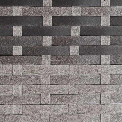 Poltrona da Giardino con Poggiapiedi Grigia in Polyrattan - homemem39