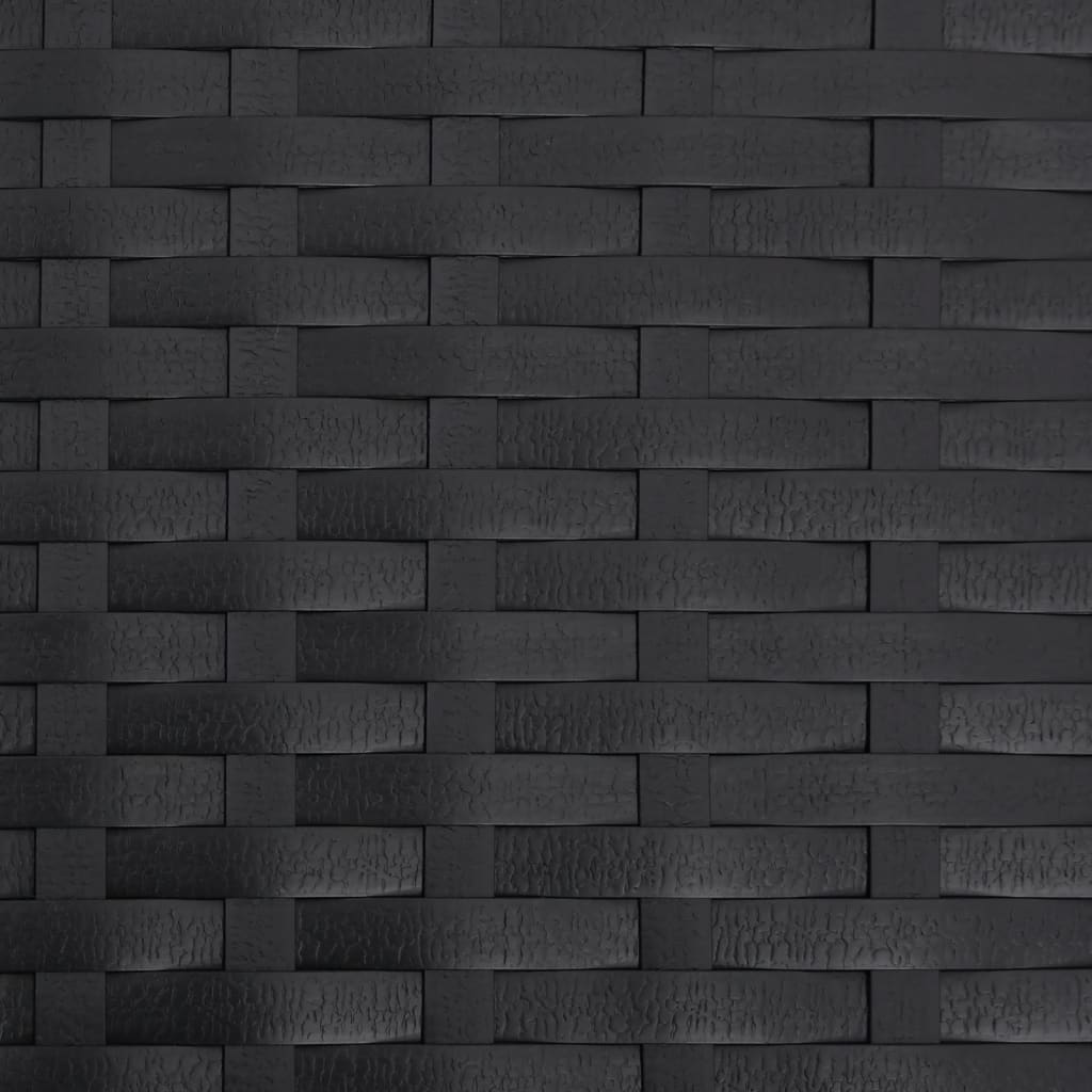 Poltrona da Giardino con Poggiapiedi in Polyrattan Nero - homemem39