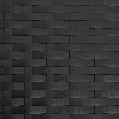 Poltrona da Giardino con Poggiapiedi in Polyrattan Nero - homemem39