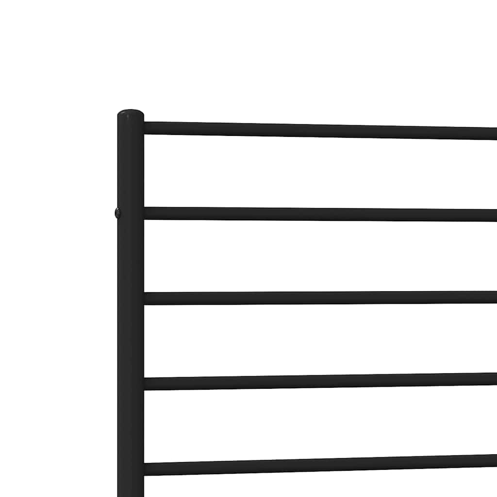 Giroletto con Testiera in Metallo Nero 107x203 cm