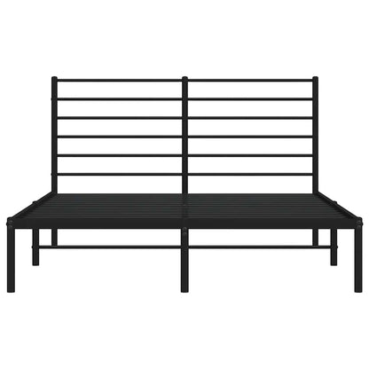 Giroletto con Testiera in Metallo Nero 120x190 cm