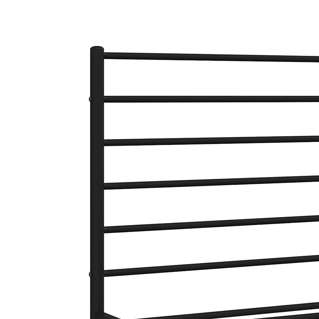 Giroletto con Testiera in Metallo Nero 135x190 cm | homemem39