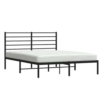 Giroletto con Testiera in Metallo Nero 140x190 cm