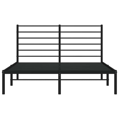 Giroletto con Testiera in Metallo Nero 140x190 cm