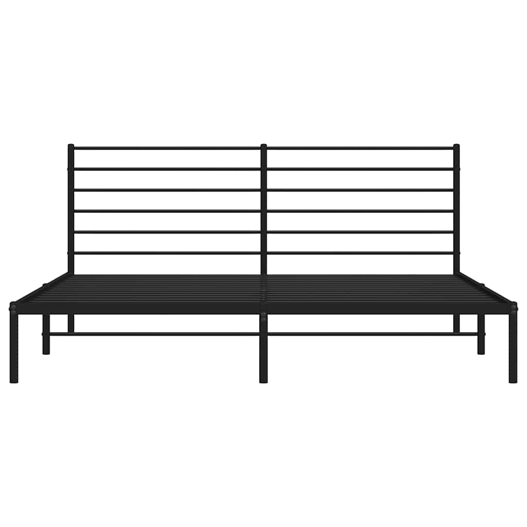 Giroletto con Testiera in Metallo Nero 183x213 cm