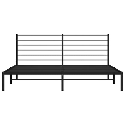 Giroletto con Testiera in Metallo Nero 183x213 cm