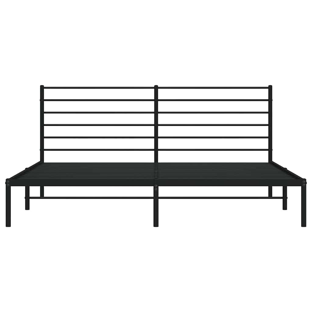 Giroletto con Testiera in Metallo Nero 200x200 cm