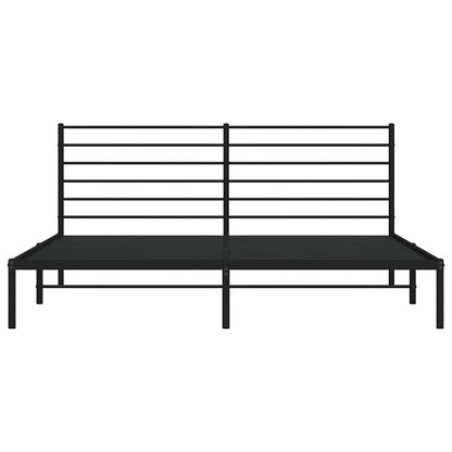 Giroletto con Testiera in Metallo Nero 200x200 cm